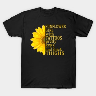 Sunflower Girl With Tattoos T-Shirt